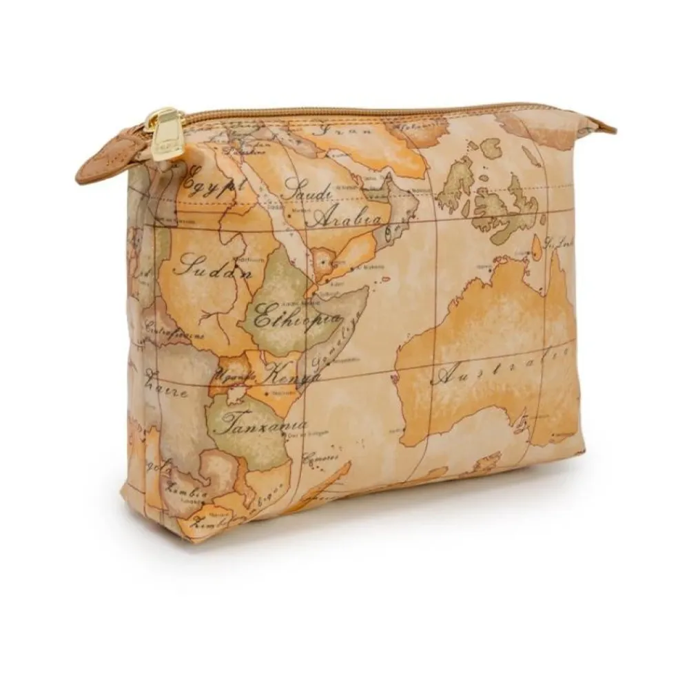 Toilettasker<Alviero Martini 1a Classe World Map Cosmetic Case Beige
