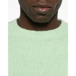 Strik<Sunflower Yak og Alpaka Blend Crewneck Sweater Grøn