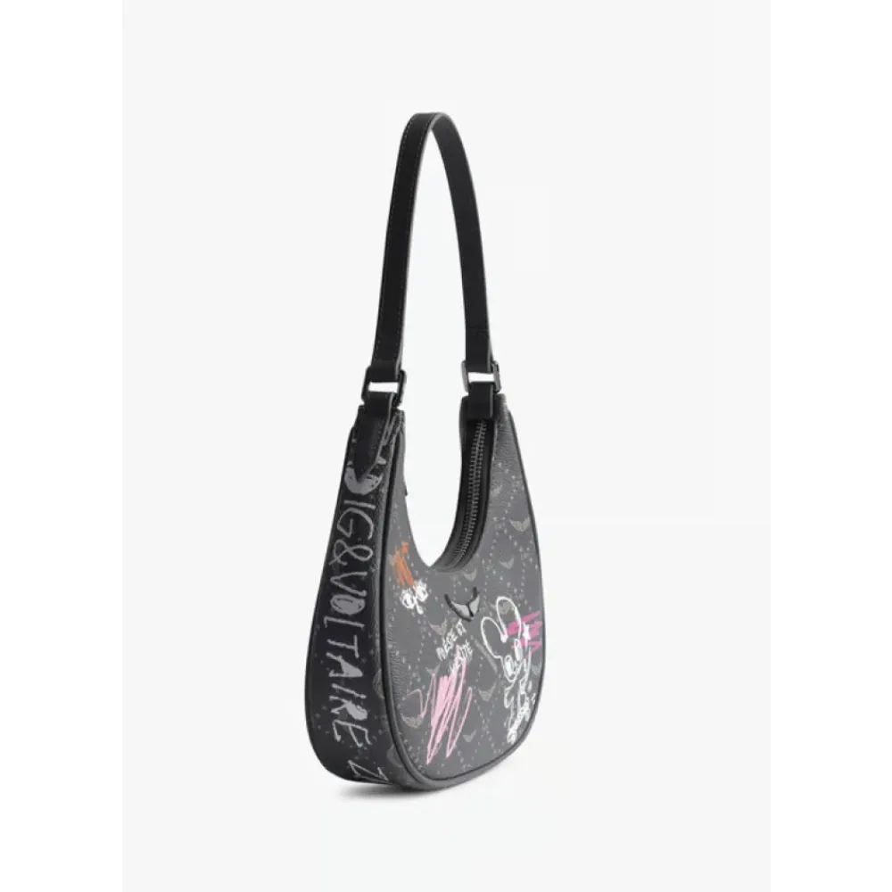 Skuldertasker<Zadig & Voltaire Z Night Out Monogram Tag Bag Grå