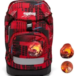 Tasker^Ergobag Zaino Ergonomico Personalizzabile PRIME Vigili fuoco pompieri Rød