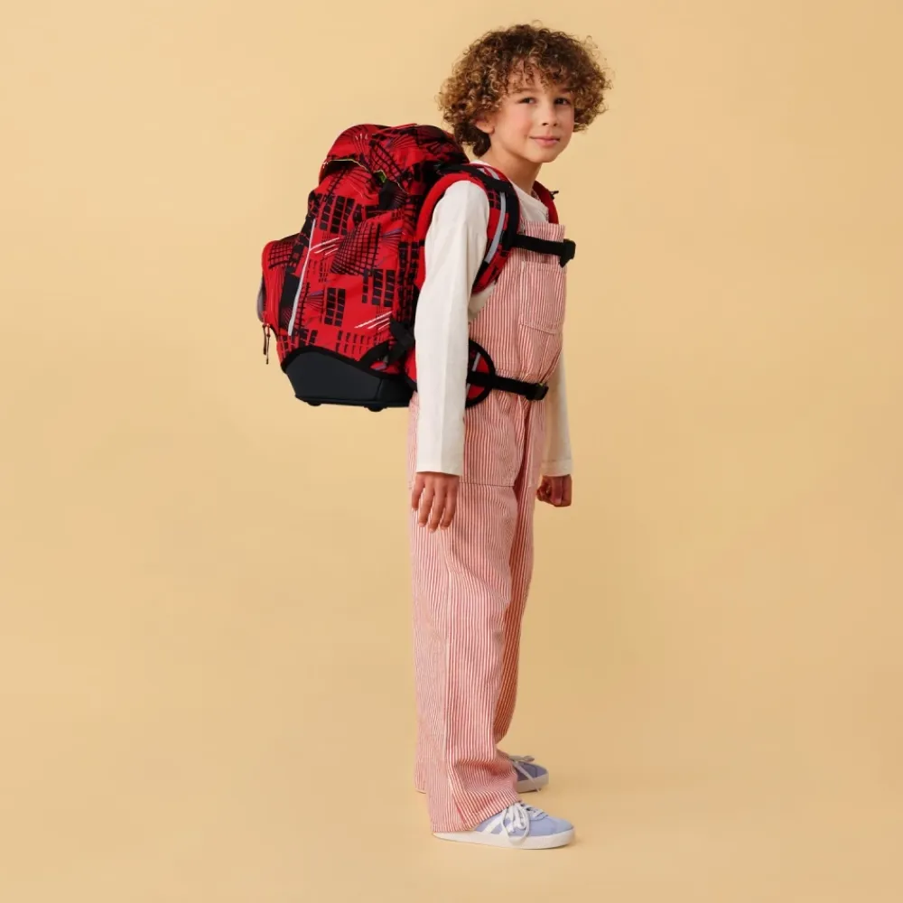 Tasker^Ergobag Zaino Ergonomico Personalizzabile PRIME Vigili fuoco pompieri Rød