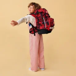 Tasker^Ergobag Zaino Ergonomico Personalizzabile PRIME Vigili fuoco pompieri Rød