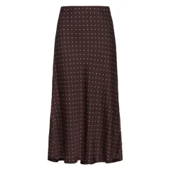 Nederdele<InWear ZaniaIW Skirt Brown Bordeaux Small Dot - 305 - 30111253 Brun