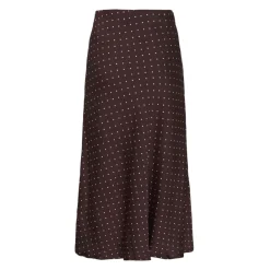 Nederdele<InWear ZaniaIW Skirt Brown Bordeaux Small Dot - 305 - 30111253 Brun