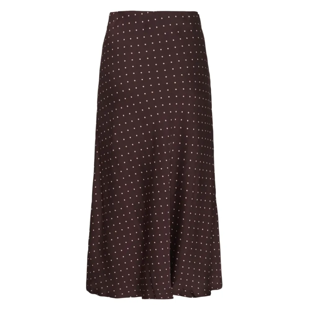 Nederdele<InWear ZaniaIW Skirt Brown Bordeaux Small Dot - 305 - 30111253 Brun
