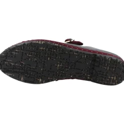 Ballerinasko^Flabelus Zapato Hebilla Velvet Grå