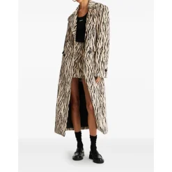 Nederdele^ROTATE Birger Christensen Zebra Print Flare Nederdel Beige
