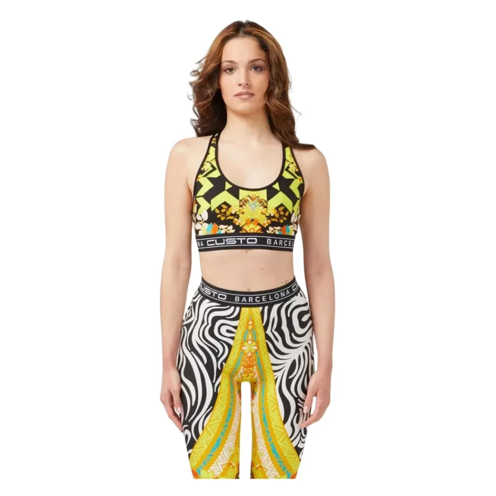 T-Shirts & Toppe^Custo Barcelona Zebra Print Racerback Sports Bra Multifarvet
