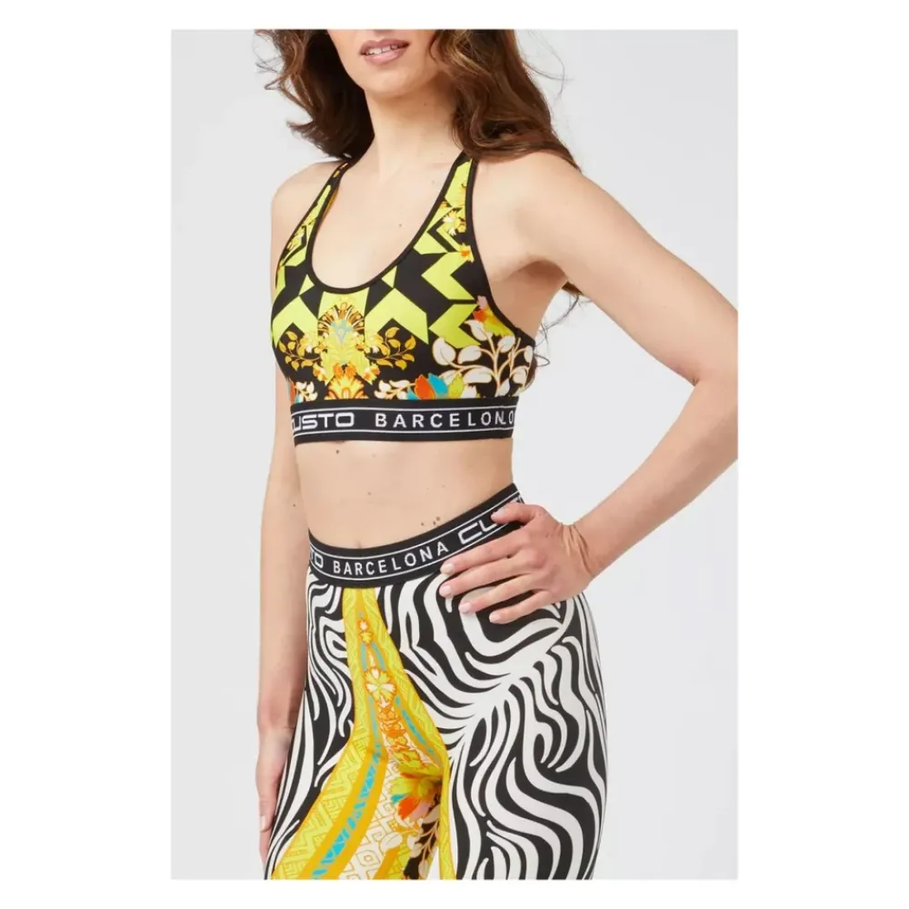 T-Shirts & Toppe^Custo Barcelona Zebra Print Racerback Sports Bra Multifarvet