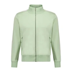 Træningsjakker^Palm Angels Zipped Track Jacket with Logo Embroidery Grøn