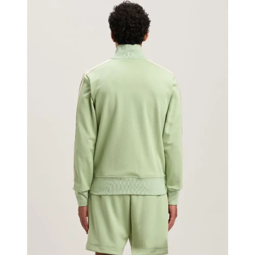 Træningsjakker^Palm Angels Zipped Track Jacket with Logo Embroidery Grøn