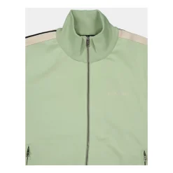 Træningsjakker^Palm Angels Zipped Track Jacket with Logo Embroidery Grøn