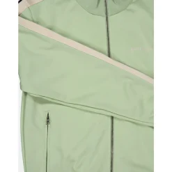 Træningsjakker^Palm Angels Zipped Track Jacket with Logo Embroidery Grøn